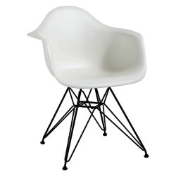 Vitra Eames DAR 43cm Armchair White / Black